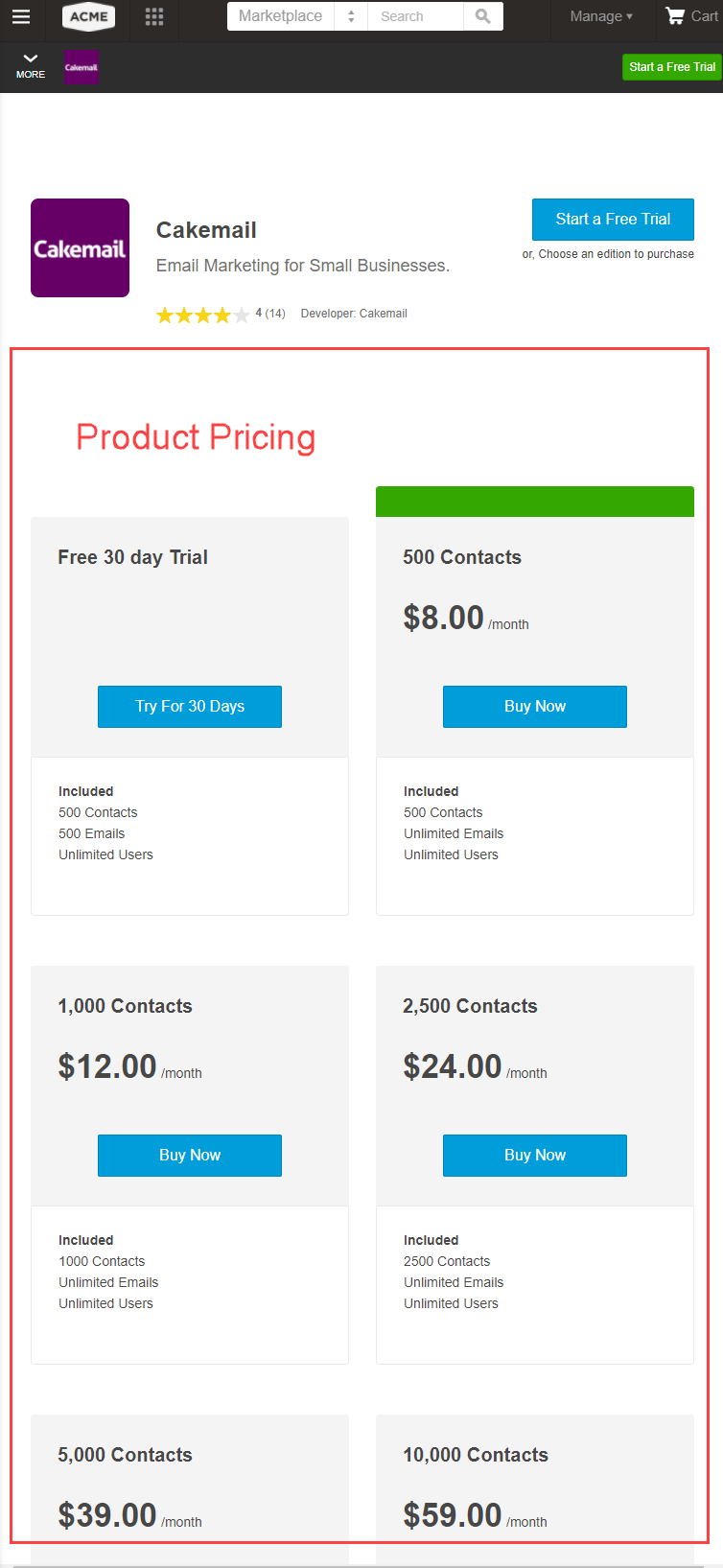 Editions and pricing components